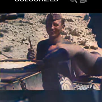 German Afrika Korps Fry Eggs on Tank - 1941 Unconventional Cooking COLOURIZED 🇩🇪🍳🎥