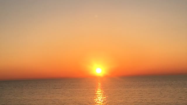 Sunset in Lake Michigan