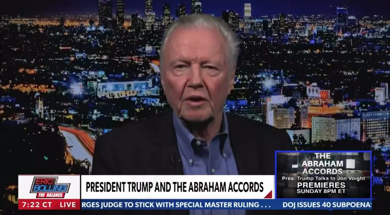 Jon Voight on Newsmax: President Trump & Peace in the Middle East