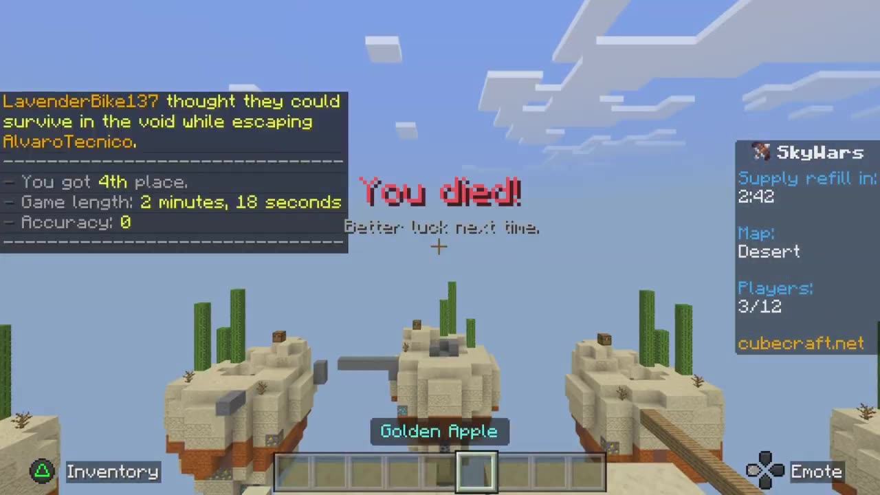 playing skywars with randoms