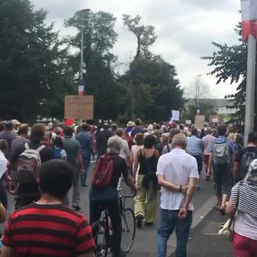 Tarbes, France: Vaccine Passport Protests August 21, 2021