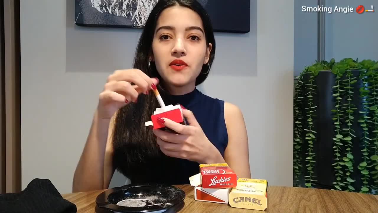 Angie Smokes 4 Unfiltered Corks _ Smoking Fetish (full video ⬇️)