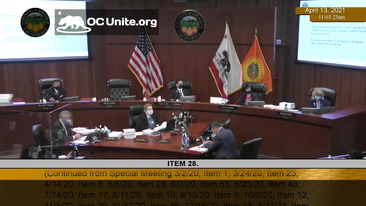 OC Board of Supervisors Meeting