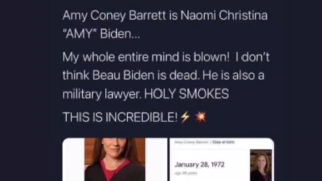 Joe Bidens DEAD DAUGHTER Is AMY COHEN BARRETT!