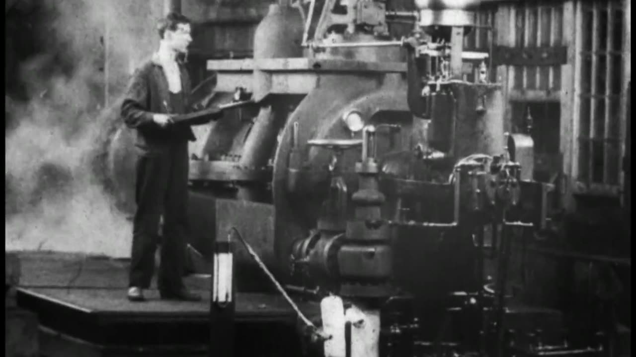 Assembling & Testing Turbines, Westinghouse Co. Works (1904 Original Black & White Film)