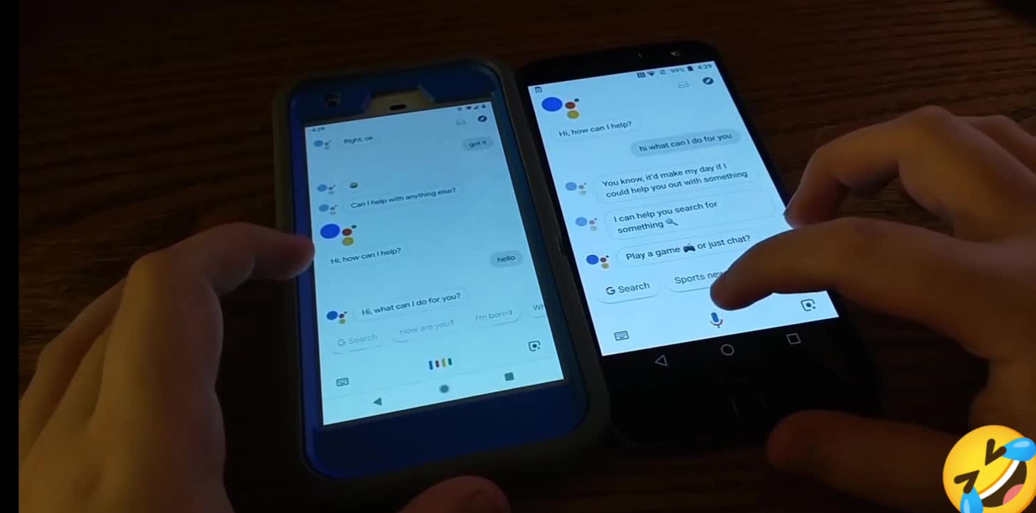 Two google assistants talking to each other