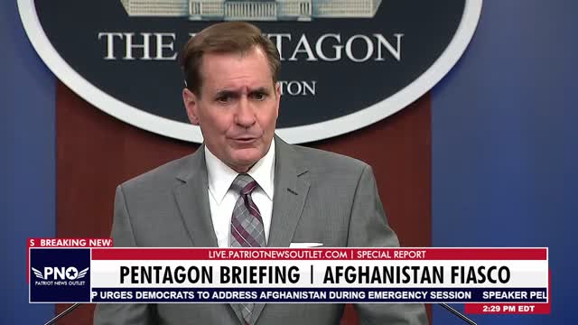 Patriot News Outlet | Pentagon Briefing | Afghanistan Fiasco | Today