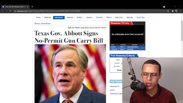 Governor Abbott SIGNS Constitutional Carry Bill Into Law