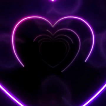 700. Neon Loopable Heart Shape Abstract Background Corridor