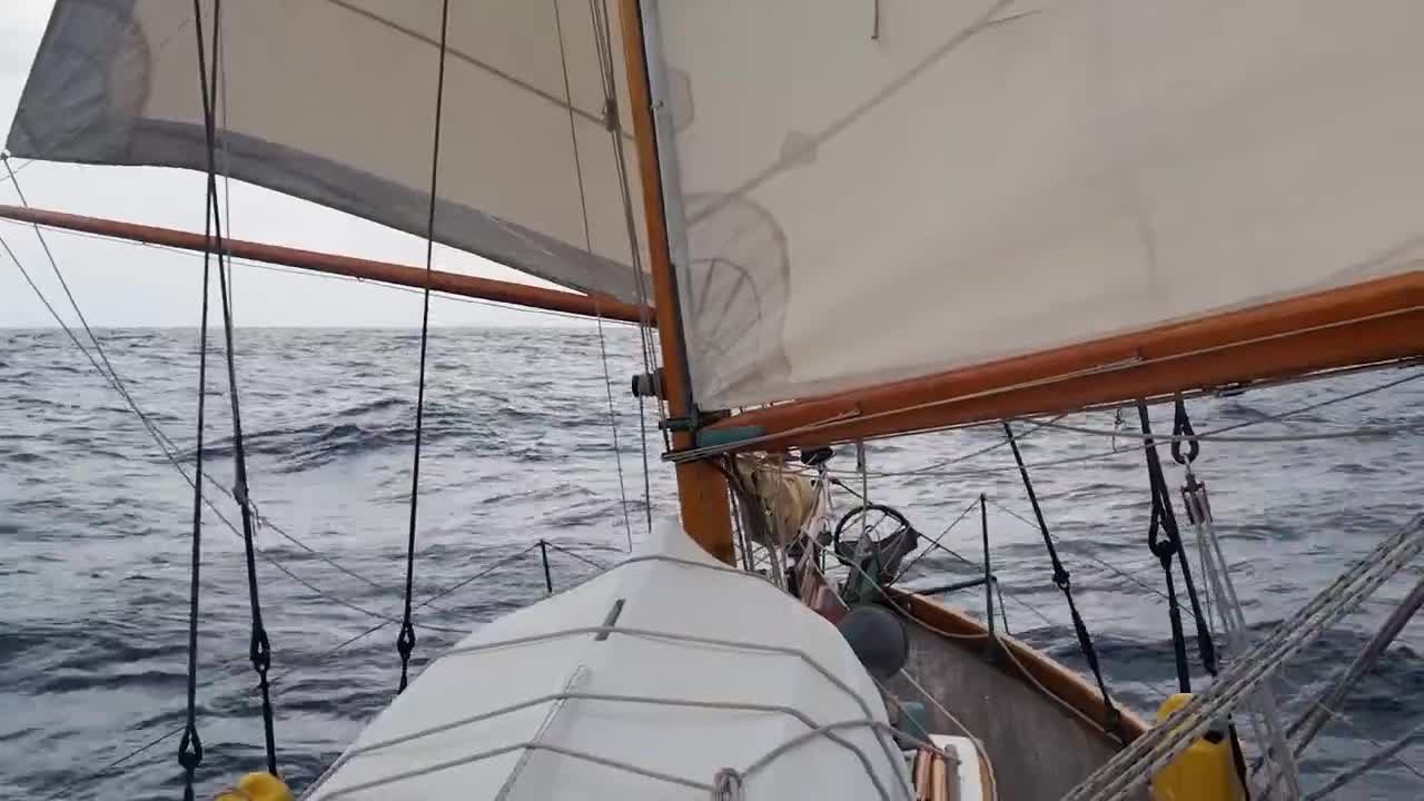 Two men crossing the Pacific in a wooden boat (4)