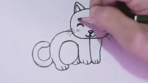 how to draw a cat