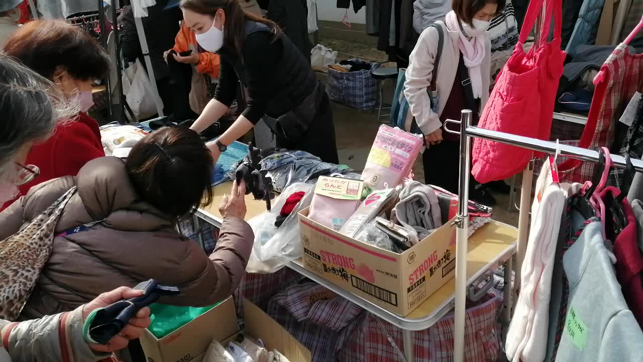 Second hand shopping street Osaka Japan