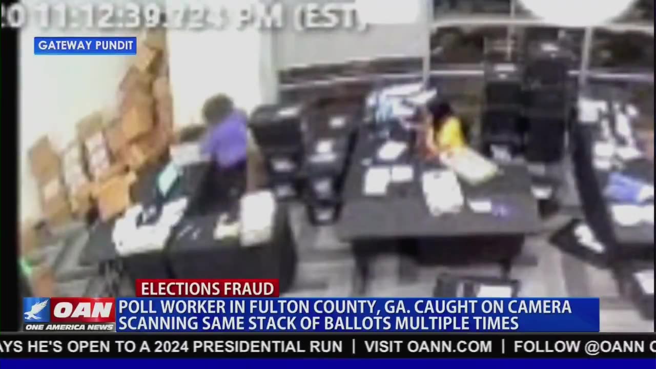 ELECTIONS FRAUD POLL WORKER IN FULTON COUNTY GA.CAUGHT ON CAMERA!