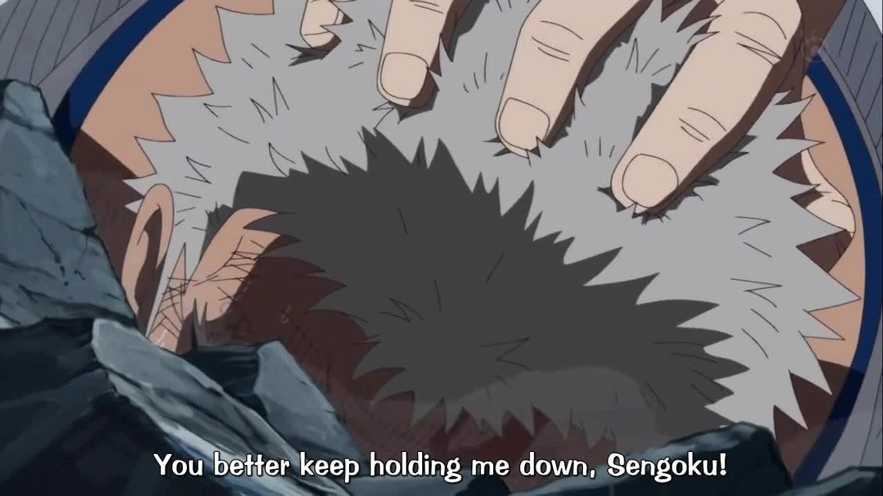 One Piece – Sengoku stops Garp from killing Sakazuki