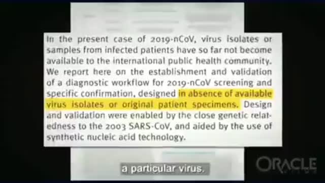 the PCR test methodology, was based on a computer modeled virus