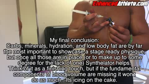 Synthetek Synthelator Vasodialator I Used on Stage During Classic Physique Win