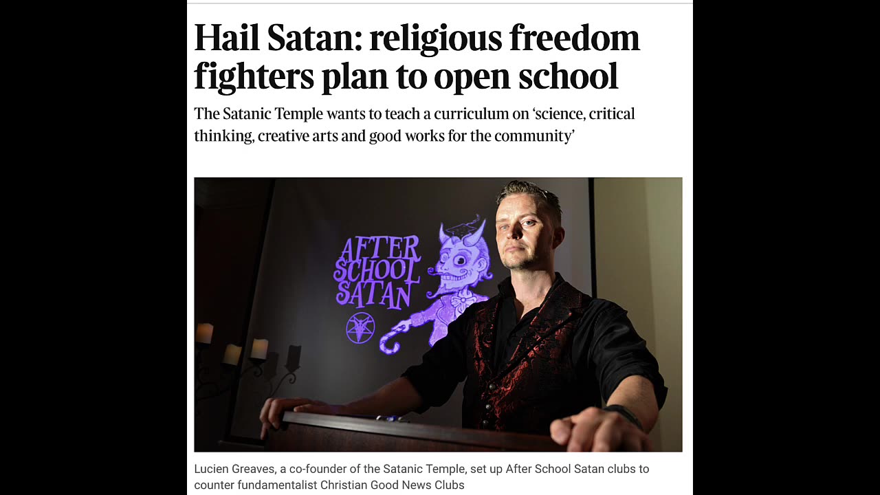 SATANISTS ARE PREPARING TO OPEN UP THEIR OWN PUBLIC SCHOOLS WARNING