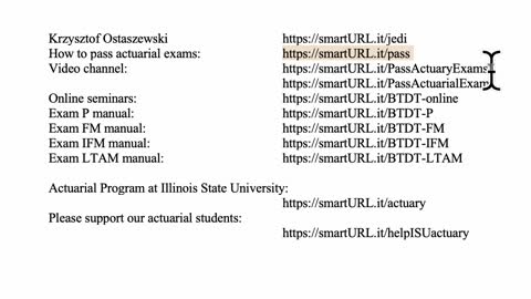 Exam FM exercise for March 9, 2022