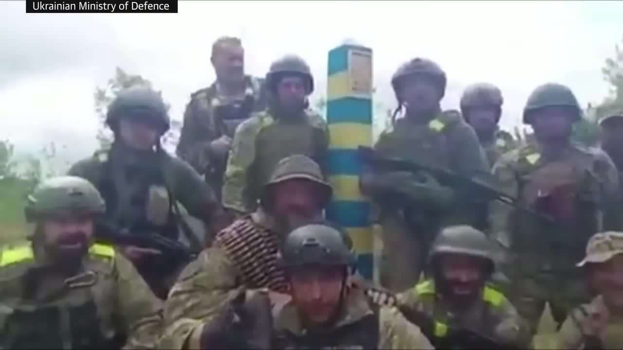 Ukraine says footage shows soldiers in Kharkiv region at Russian border