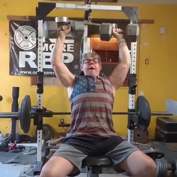 65yrs old now SEATED DB PRESS 65lbx9 🎥 SATURDAY OCT 28th -