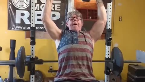 65yrs old now SEATED DB PRESS 65lbx9 🎥 SATURDAY OCT 28th -