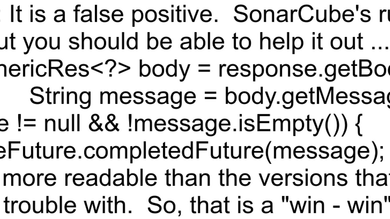 try to fix SonarQube bug A quotNullPointerExceptionquot could be thrown