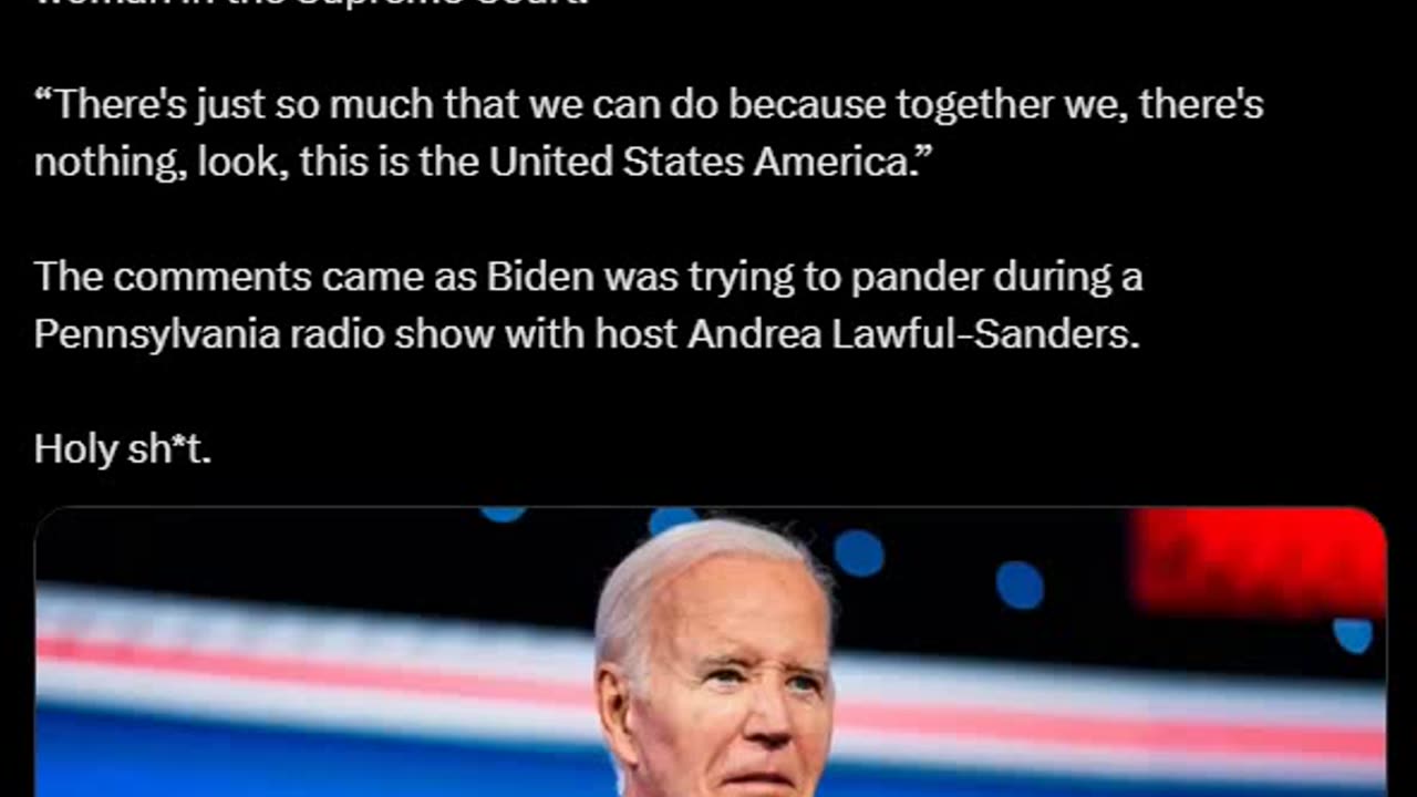 Biden Thinks He's A Black Woman?