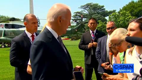 WATCH: First Lady Has to Escort Biden Away From Press