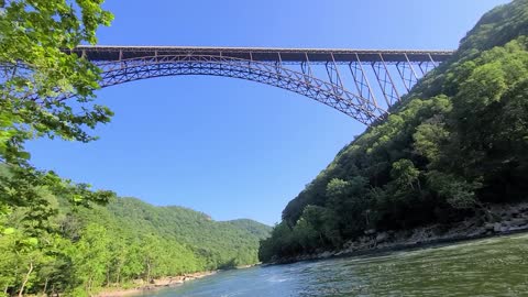 Parking under the New River Gorge Bridge in , beautiful spot in West Virginia