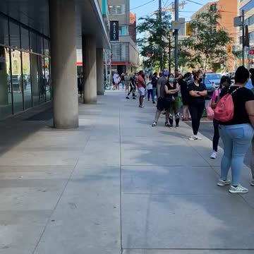 Winners line in downtown Toronto