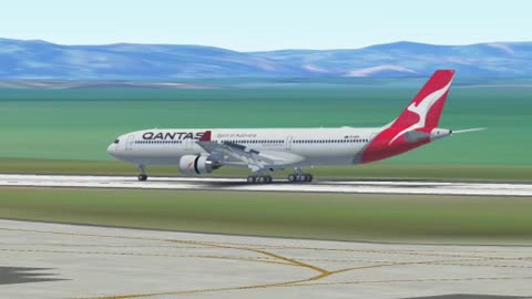 #Qantas #A330 landing in #Auckland
