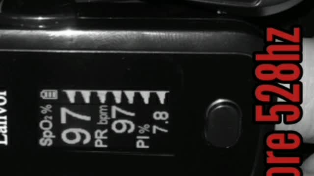 My oximeter readings before and after 528Hz tuning fork