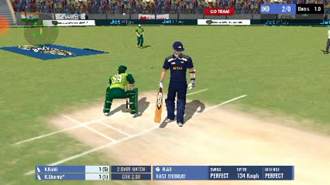 Pakistan vs India 2 over match first innings gameplay