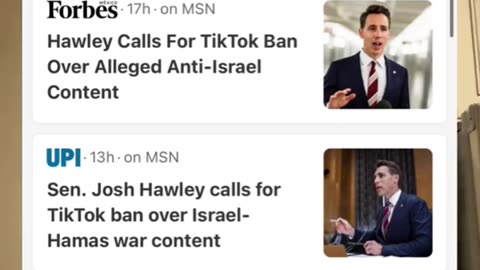 Senator Hawley the latest DC boy to call for an un-American TikTok ban