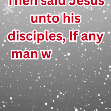 "The Call to Discipleship: Deny Yourself and Follow Christ" Matthew 16:24#short #youtube #ytshorts