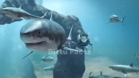 Boy Play with Shark 🦈
