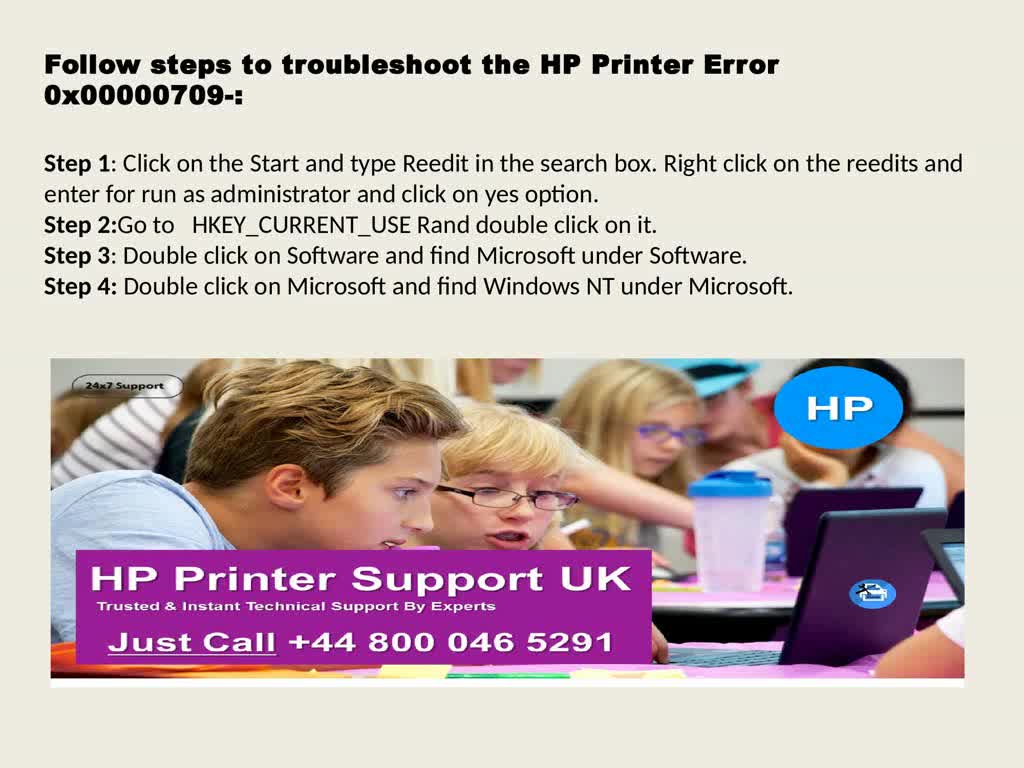 How to Fix HP Printer Error 0x00000709? +44-800-046-5291