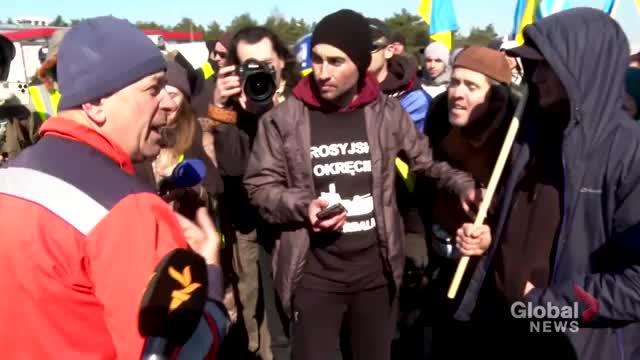 Russia-Ukraine conflict: Polish protesters stop trucks at Belarus border, demanding trade blockade