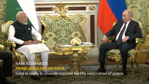 Putin hosts India's PM to deepen ties, but Ukraine looms over their relationship.mp4