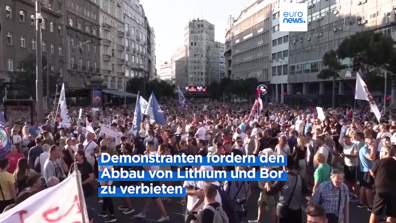 "Ihr werdet nicht graben": Massendemo gegen Lithiumabbau in Belgrad