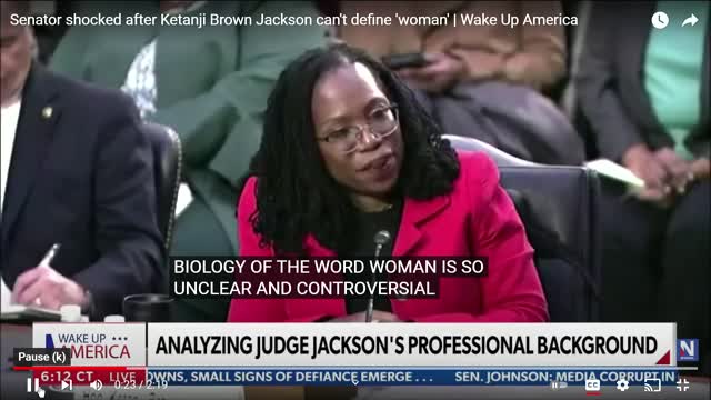 Ketanji Jackson tells Marsha Blackburn she cannot define the word, 'woman'.