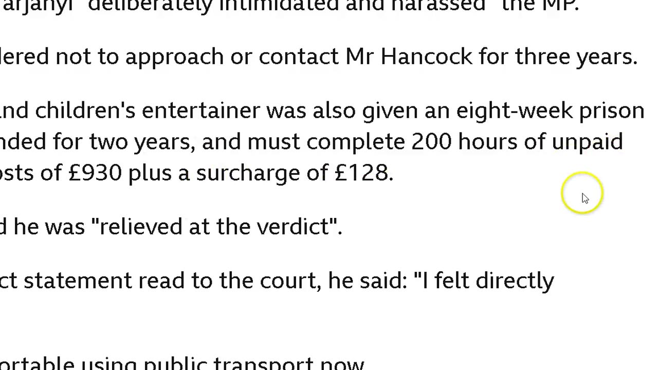 Matt Hancock on the train