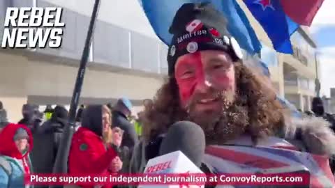 OTTAWA PROTESTER ON REBEL NEWS WITH A MESSAGE FOR THOSE WHO OPPOSE THE PROTESTS