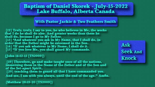 Baptism of Brother Daniel Skorek