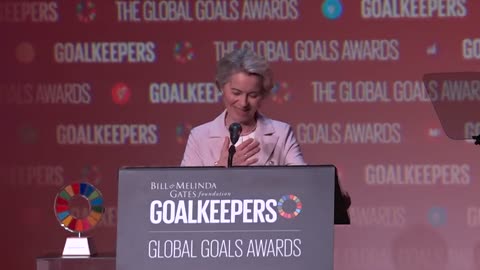 Von Der Lying received from The Gates Foundation, the GoalKeepers 2030 award