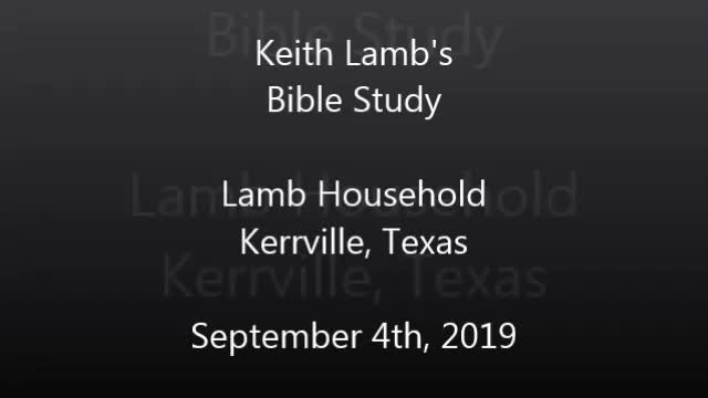 Bible Study at the Lamb's part 1