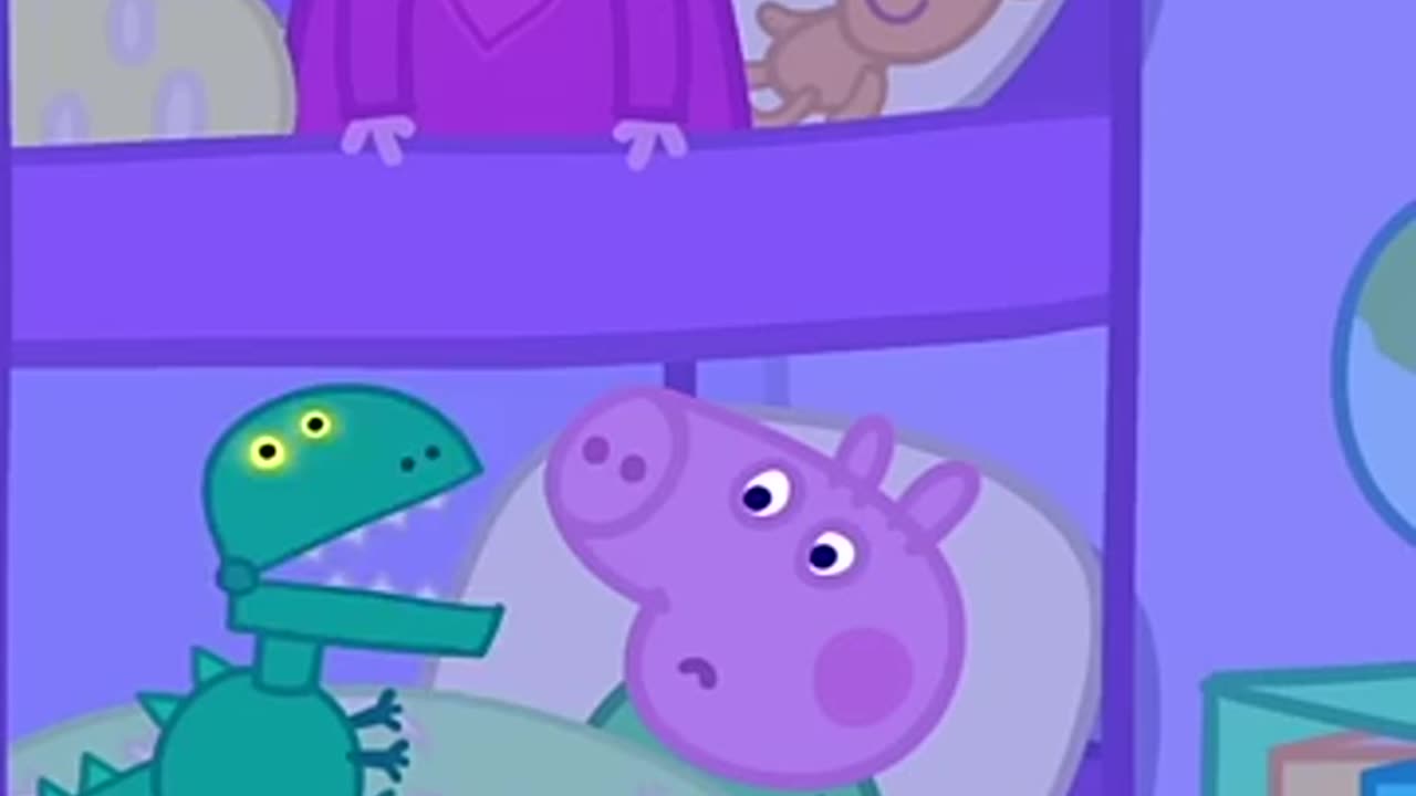 Dino-rawr scares A Sleeping George #shorts#peppapig