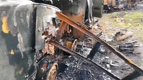 Destroyed Russian Supply Convoy