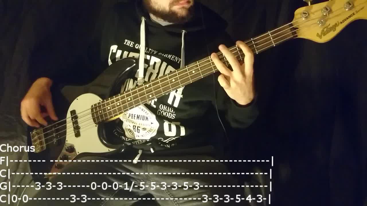 Three Days Grace - Animal I Have Become Bass Cover (Tabs)