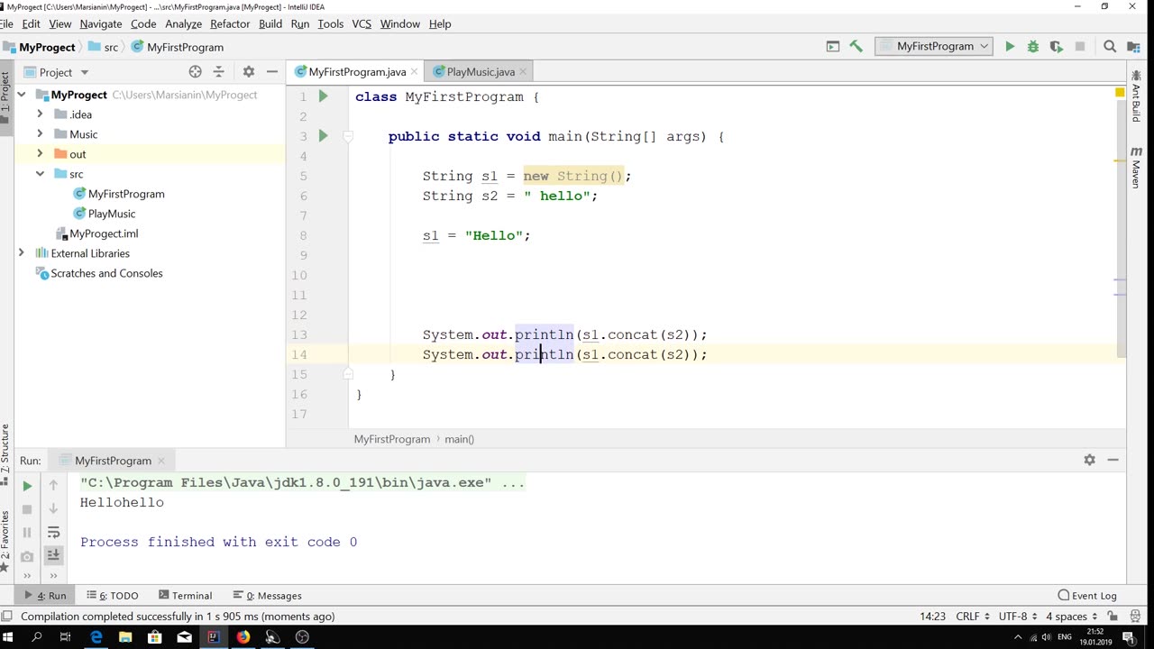 Java lessons - 15. String Equals or Comparing